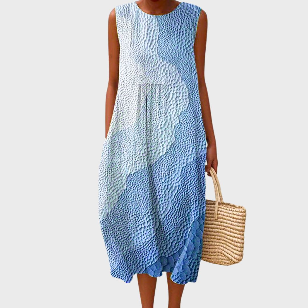 Larsson | Women's Comfortable Relaxed-Fit Knee-Length Dress with Flowing Cut