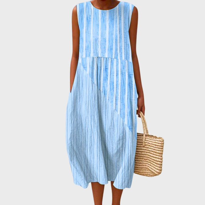 Larsson | Women's Comfortable Relaxed-Fit Knee-Length Dress with Flowing Cut