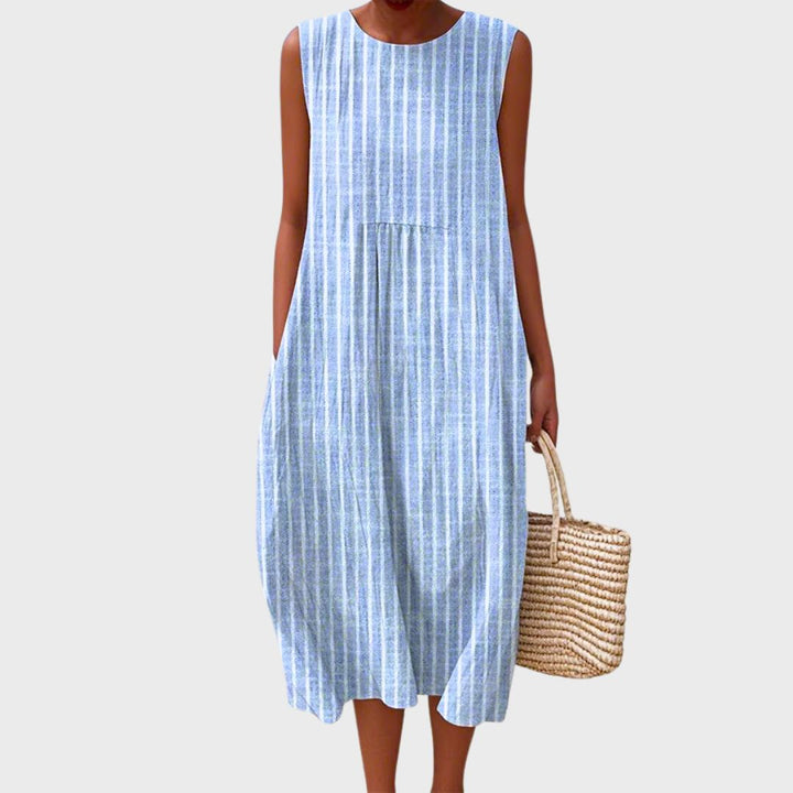 Larsson | Women's Comfortable Relaxed-Fit Knee-Length Dress with Flowing Cut