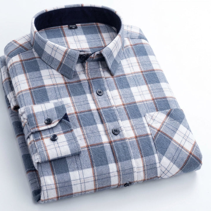 Matthew | Men's Plaid Long-Sleeve Button-Down Shirt