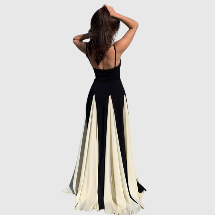 Alwen | Women's Fitted Sweetheart Neckline Maxi Dress with Flared Skirt