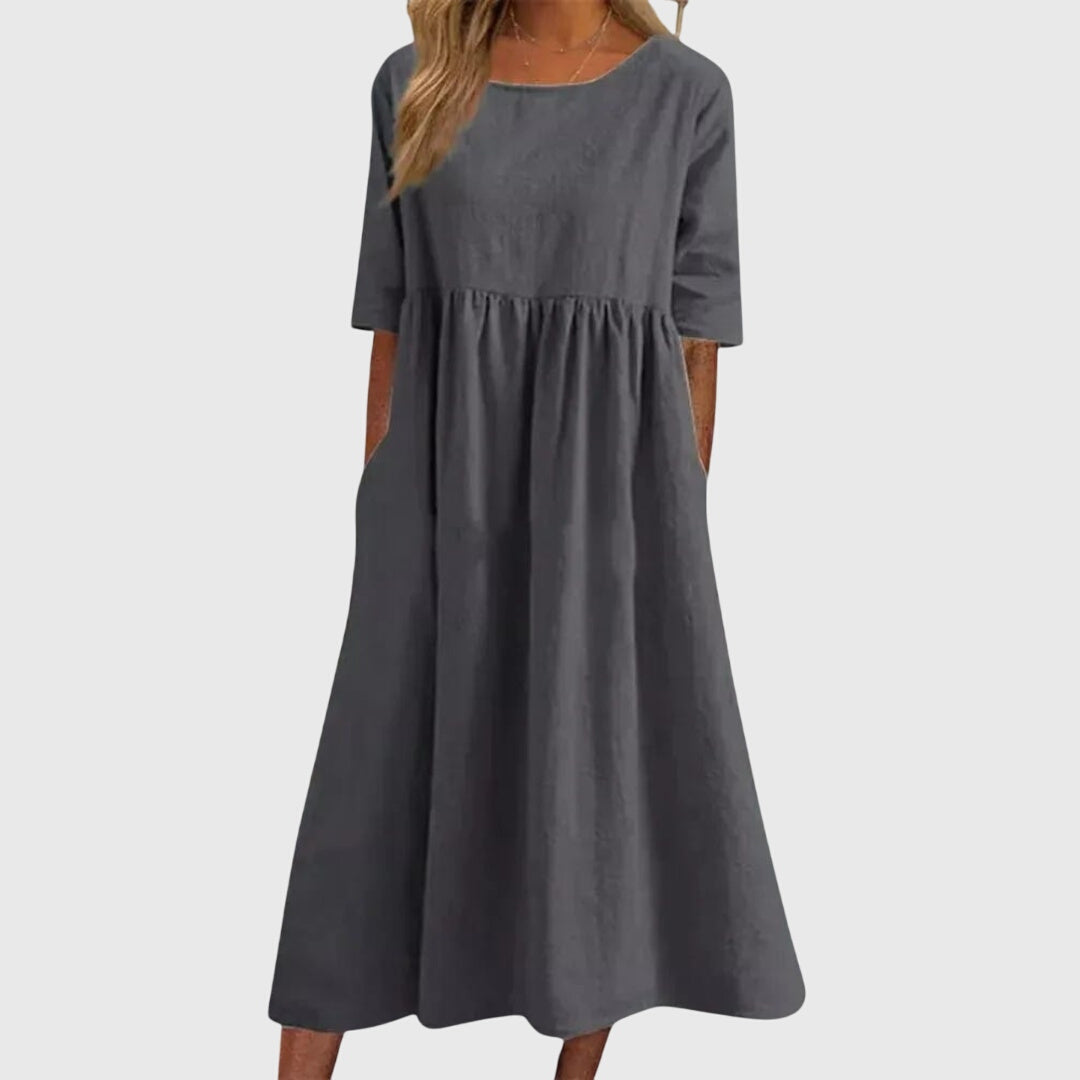 Haisley | Women's Elegant Short-Sleeved Dress with Flattering Fit