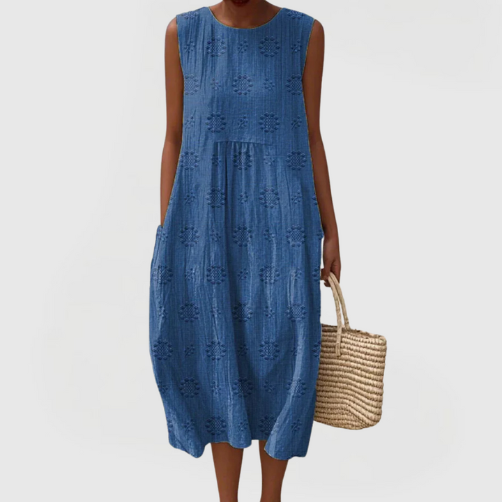 Teresa | Women's Sleeveless Tummy-Control Dress With Hidden Side Pockets