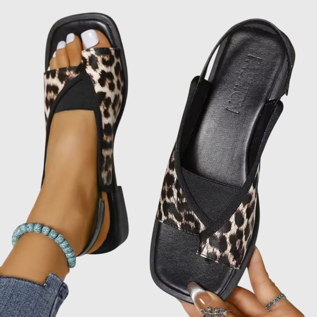 Mady | Women's Slip-On Orthopedic Sandals with Flat Sole and Square Toe