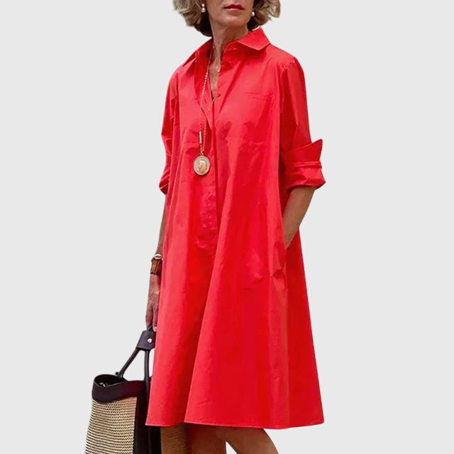 Paige | Women's Relaxed-Fit Flowing Casual Dress With Pockets
