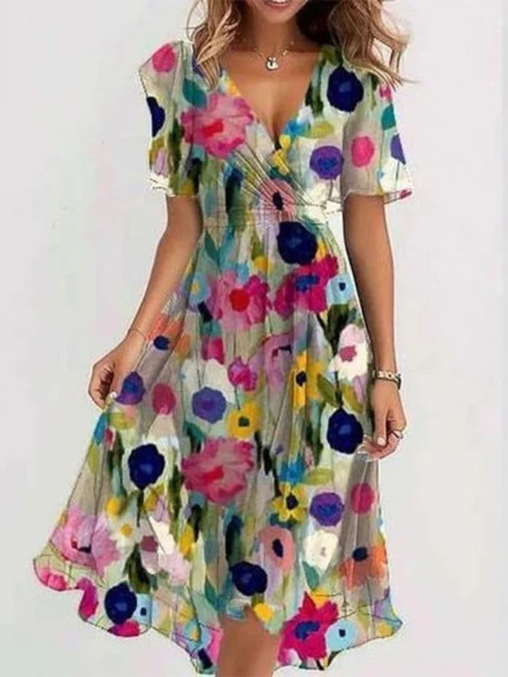 Matilda | Women's Relaxed-Fit Boho Dress With Belly Cover