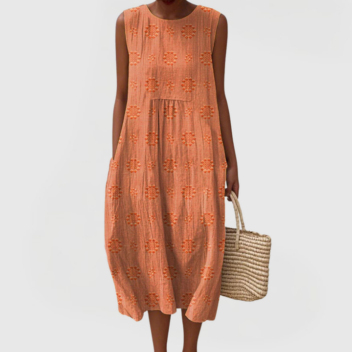 Teresa | Women's Sleeveless Tummy-Control Dress With Hidden Side Pockets