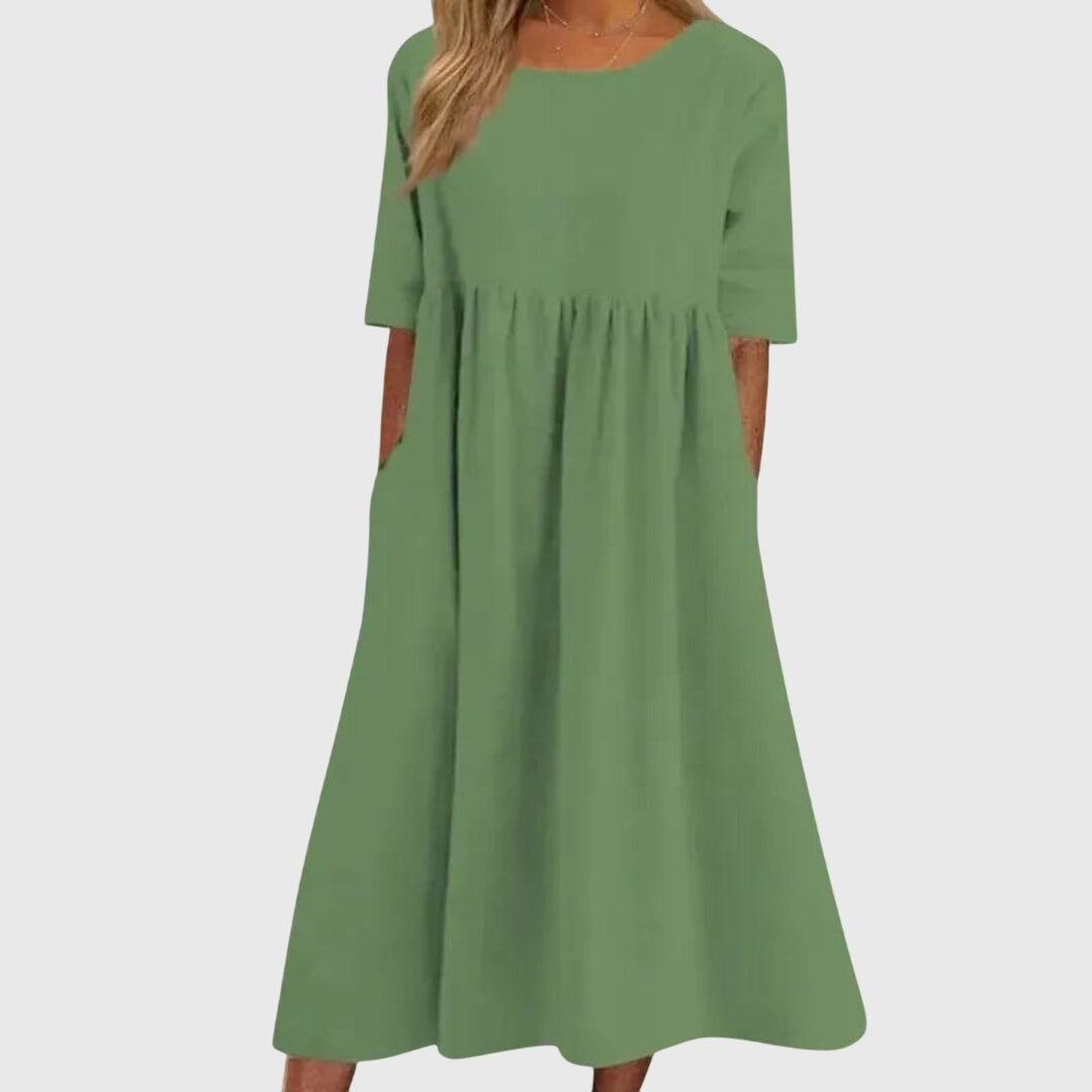 Haisley | Women's Elegant Short-Sleeved Dress with Flattering Fit