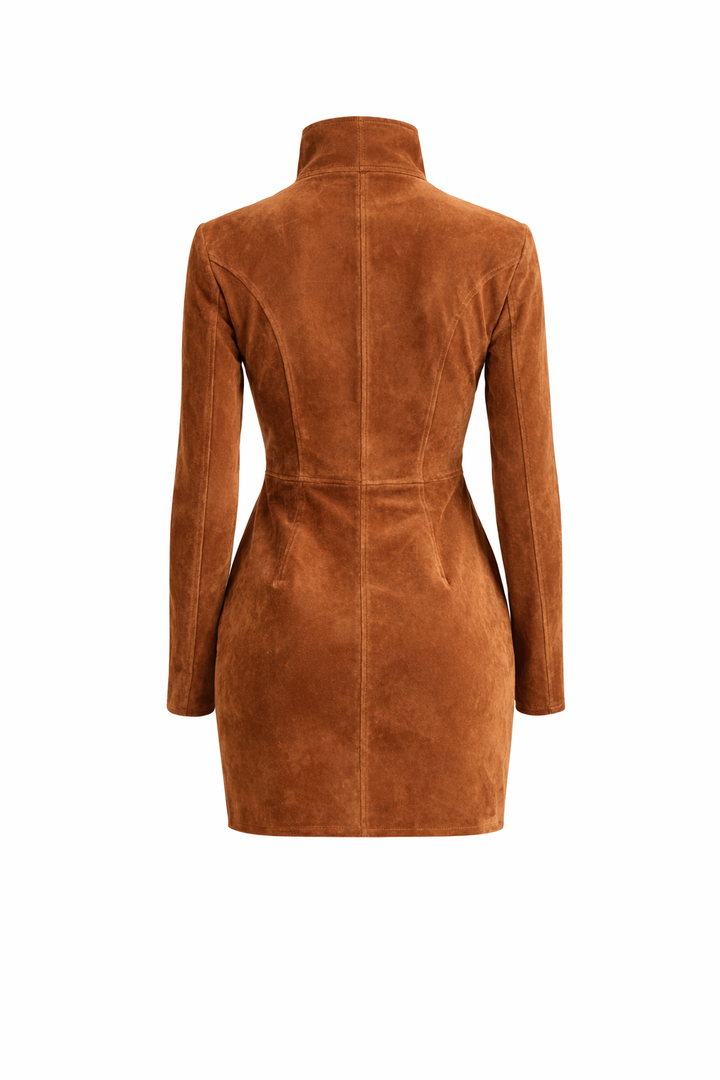 MILLIE – SUEDE ZIP DRESS