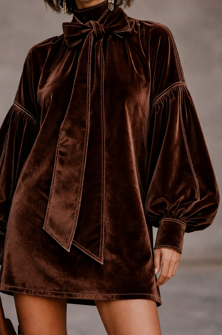 Octavia – Elegant Velvet Mini Dress