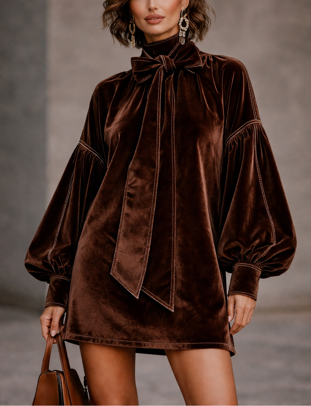 Octavia – Elegant Velvet Mini Dress
