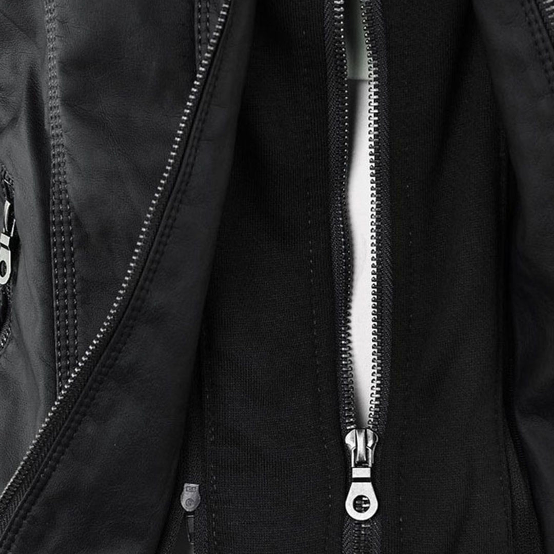 Odessa | Waterproof Leather Jacket with Hood