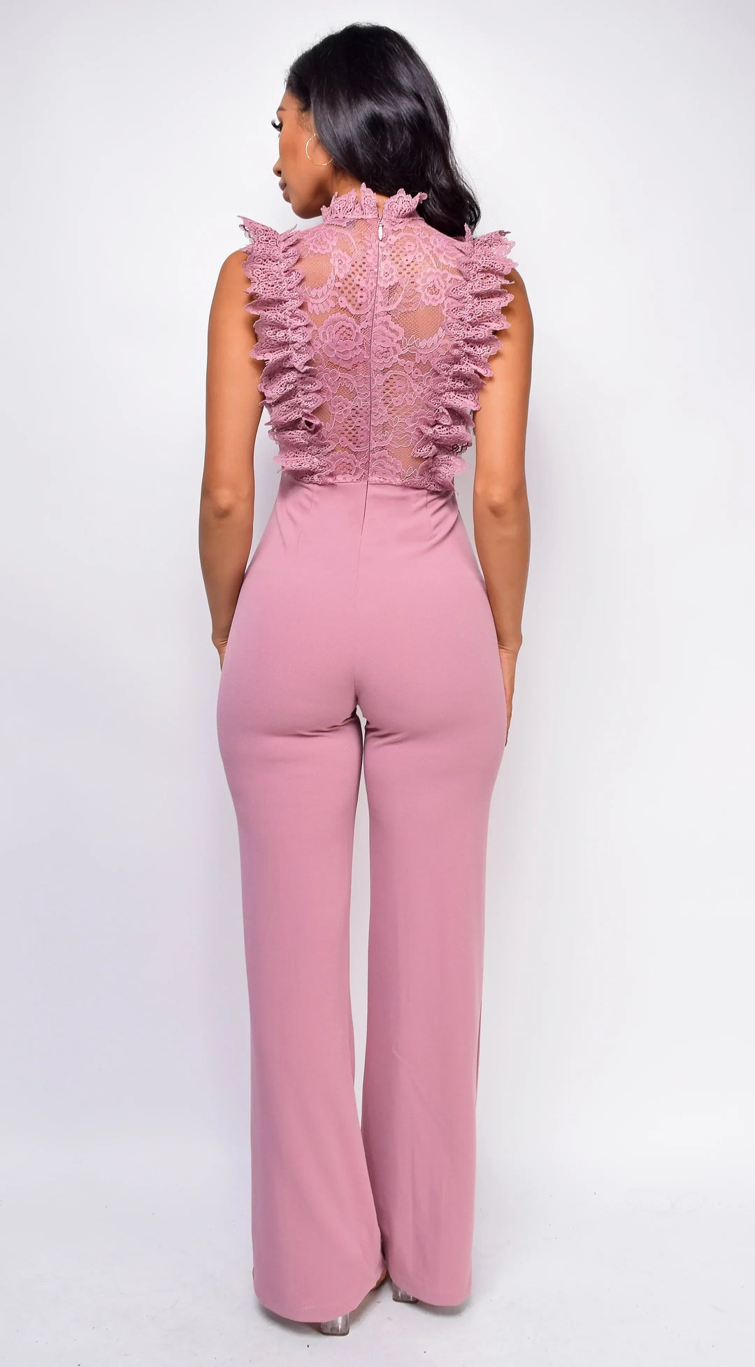 Vanna - Crochet Flared leg Jumpsuit