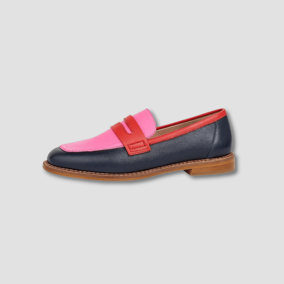 Viva | Women's Color-Block Loafers with Cushioned Insole and Rubber Sole
