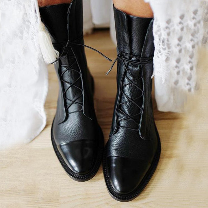 Lisa | Women's Comfortable Leather Boots with Cushioned Interior and Sturdy Sole