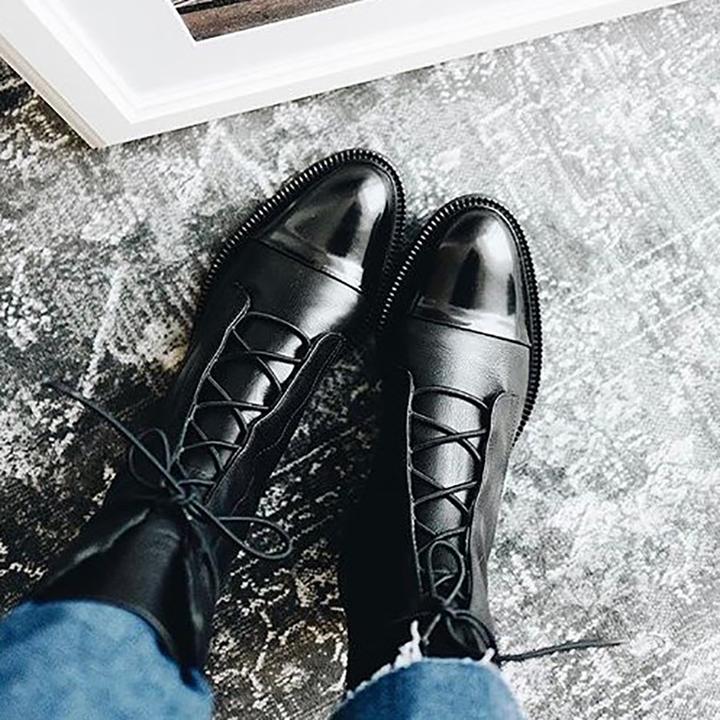 Lisa | Women's Comfortable Leather Boots with Cushioned Interior and Sturdy Sole