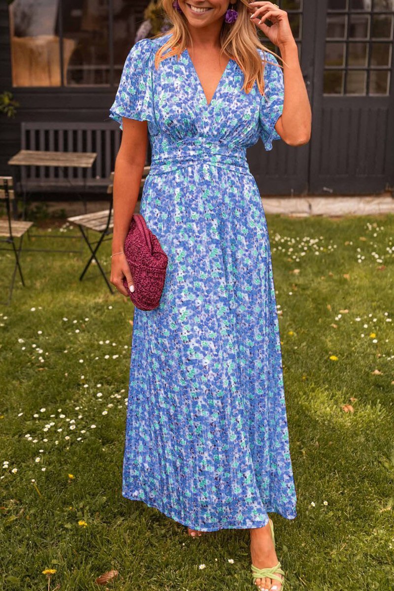 Faith - Elegant Long Dress With Flowers