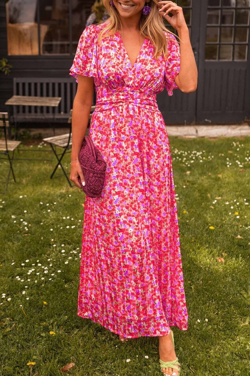 Faith - Elegant Long Dress With Flowers