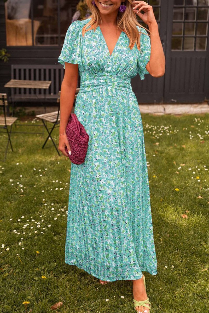 Faith - Elegant Long Dress With Flowers