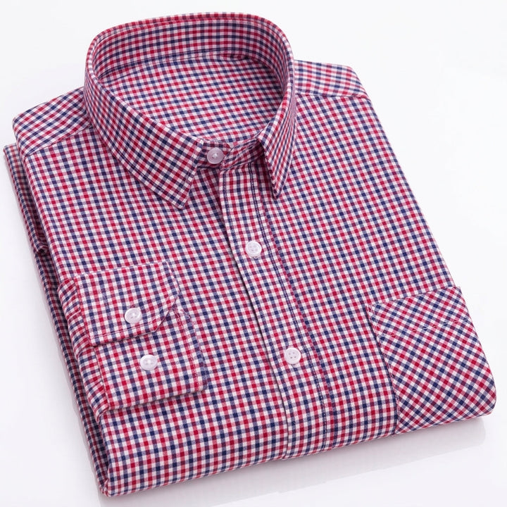 Matthew | Men's Plaid Long-Sleeve Button-Down Shirt