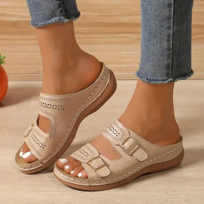 Jasmine | Women's Adjustable Strap Sandals with Arch Support Platform Sole
