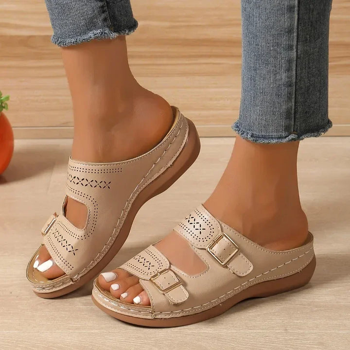 Jasmine | Women's Adjustable Strap Sandals with Arch Support Platform Sole