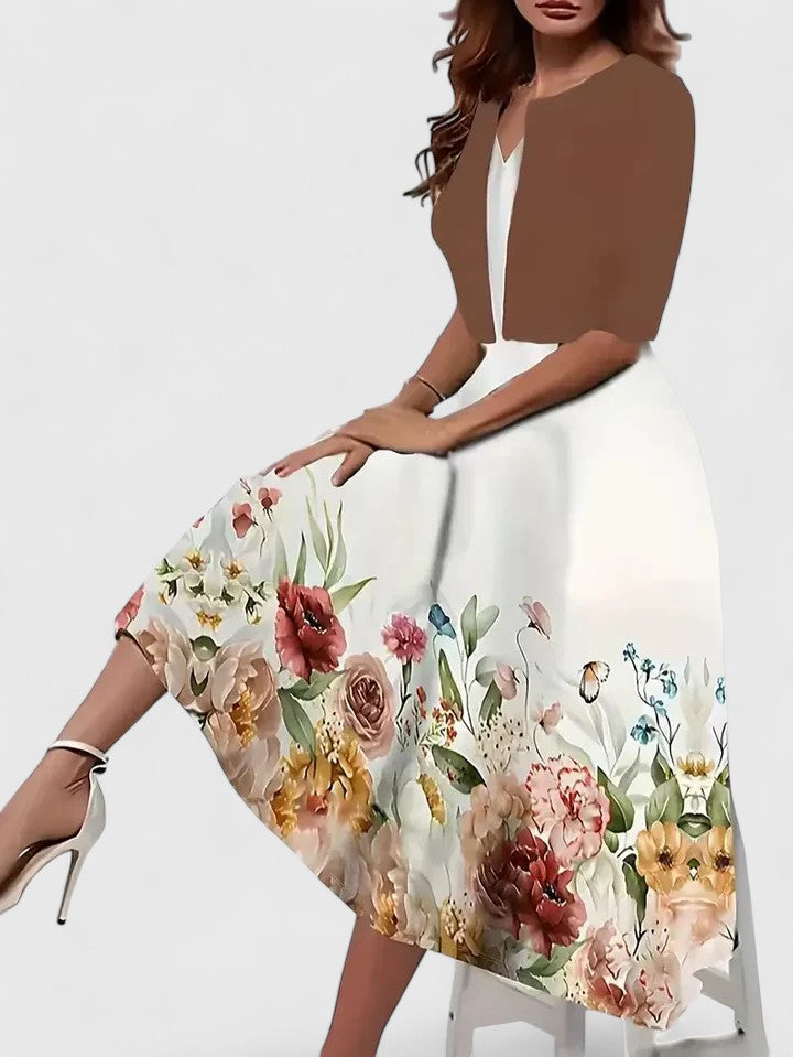 Chantal | Women's Tailored-Fit Midi Dress with Matching Top