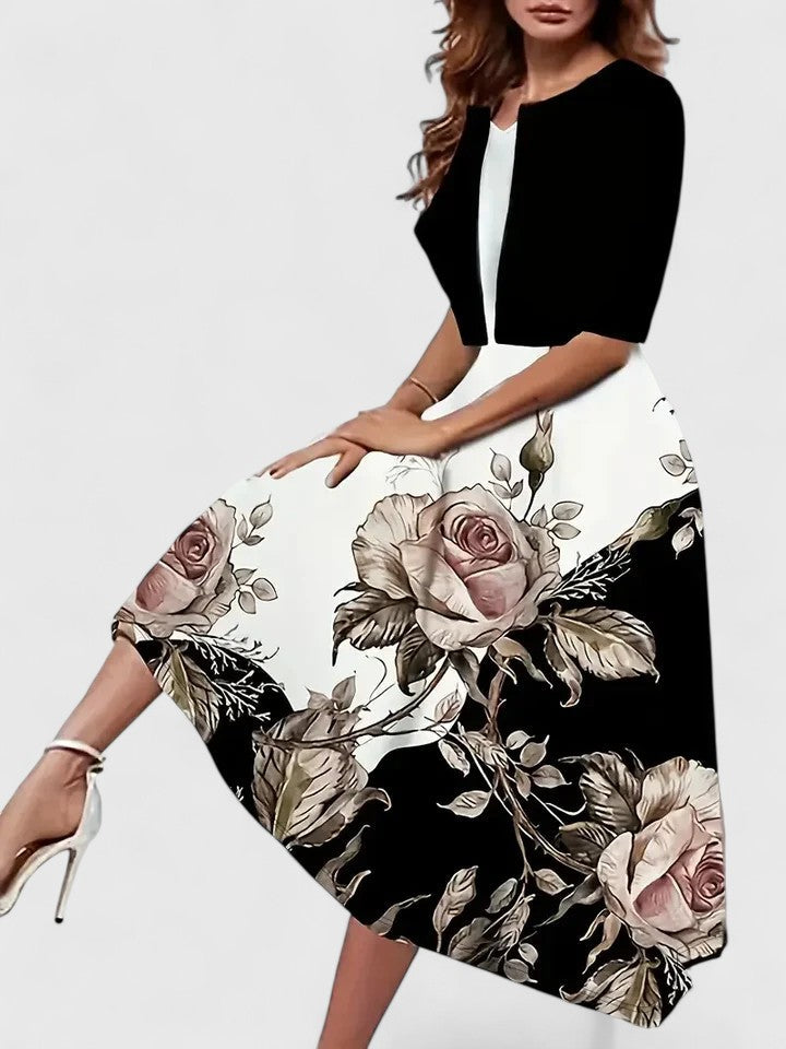 Chantal | Women's Tailored-Fit Midi Dress with Matching Top