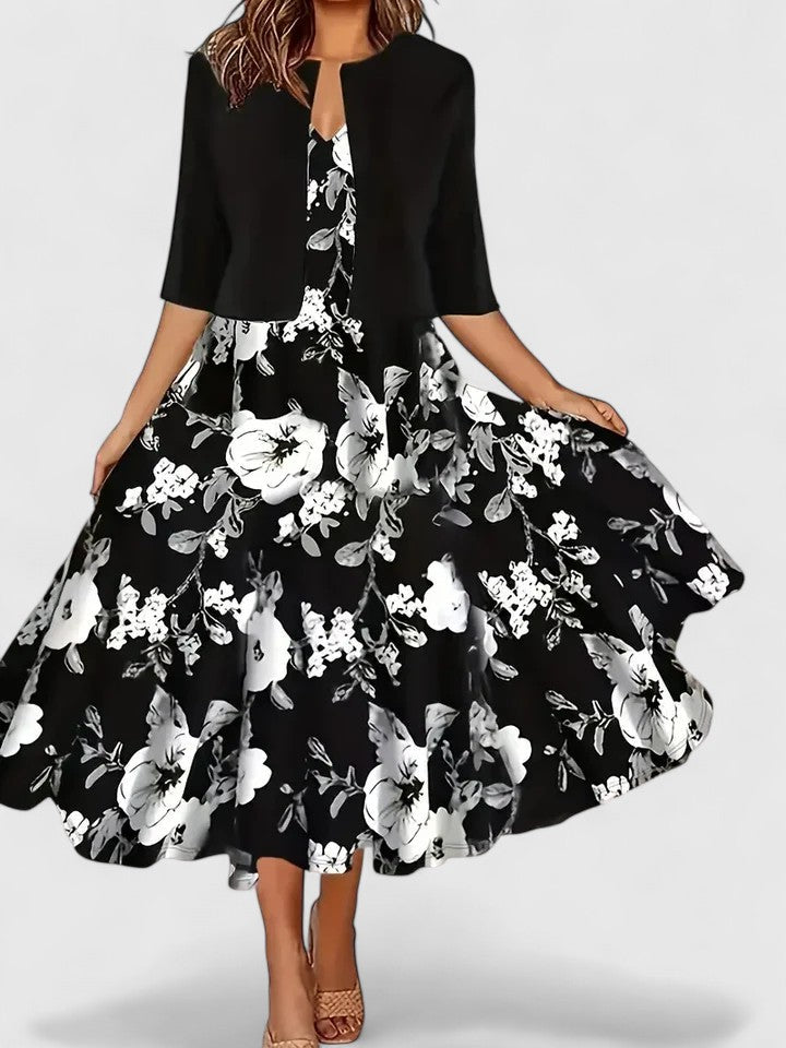 Chantal | Women's Tailored-Fit Midi Dress with Matching Top