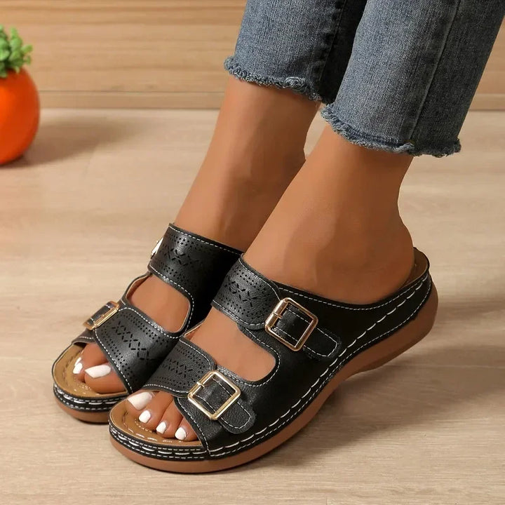 Jasmine | Women's Adjustable Strap Sandals with Arch Support Platform Sole