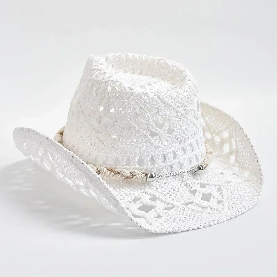 Aurelin | Women's Flexible-Brim Sun Hat with Shell Trim and Adjustable Ribbon