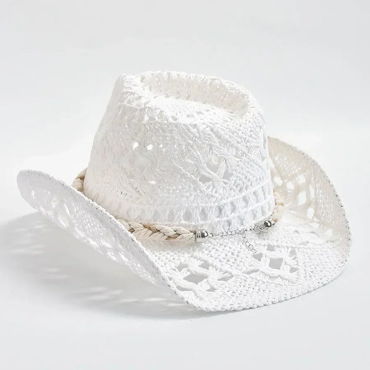 Aurelin | Women's Flexible-Brim Sun Hat with Shell Trim and Adjustable Ribbon