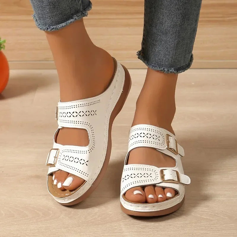 Jasmine | Women's Adjustable Strap Sandals with Arch Support Platform Sole