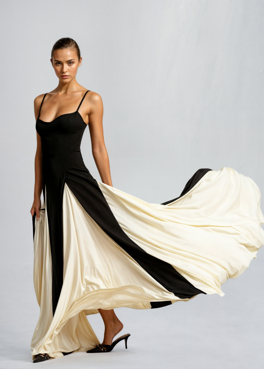 Alwen | Women's Fitted Sweetheart Neckline Maxi Dress with Flared Skirt