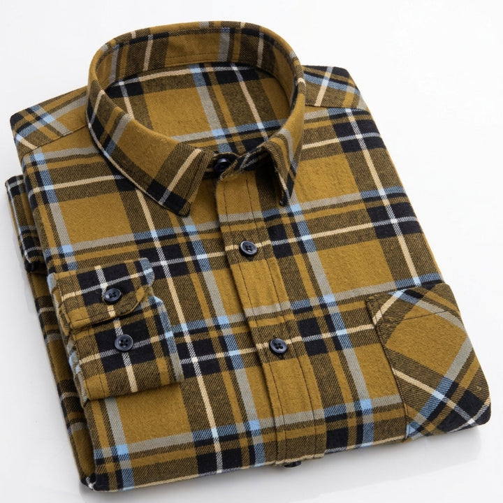 Matthew | Men's Plaid Long-Sleeve Button-Down Shirt