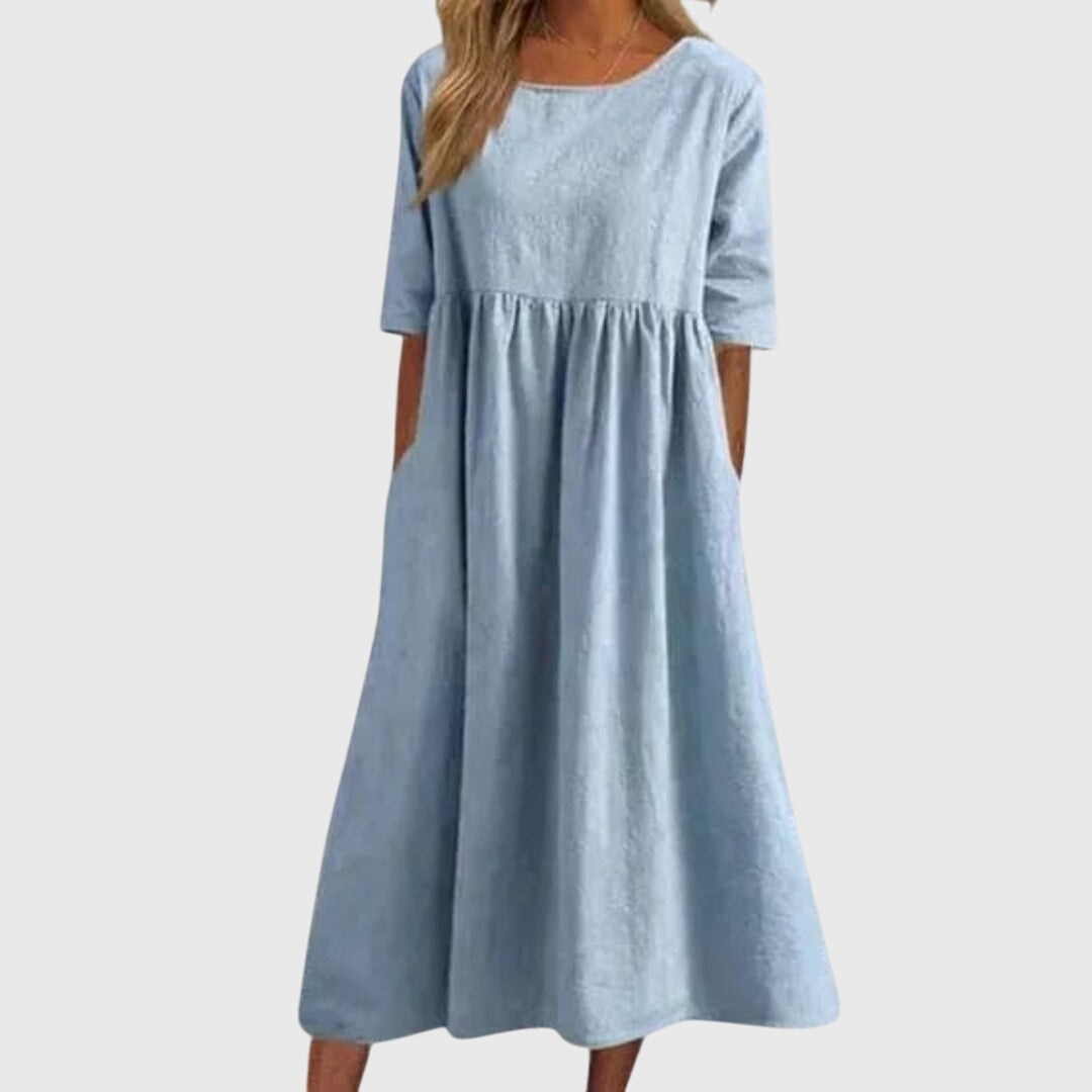 Haisley | Women's Elegant Short-Sleeved Dress with Flattering Fit