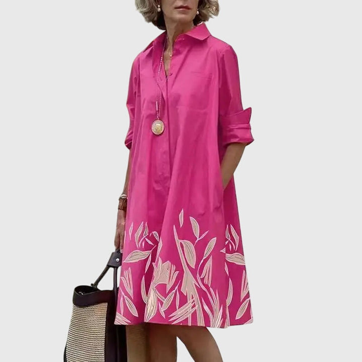 Paige | Women's Relaxed-Fit Flowing Casual Dress With Pockets