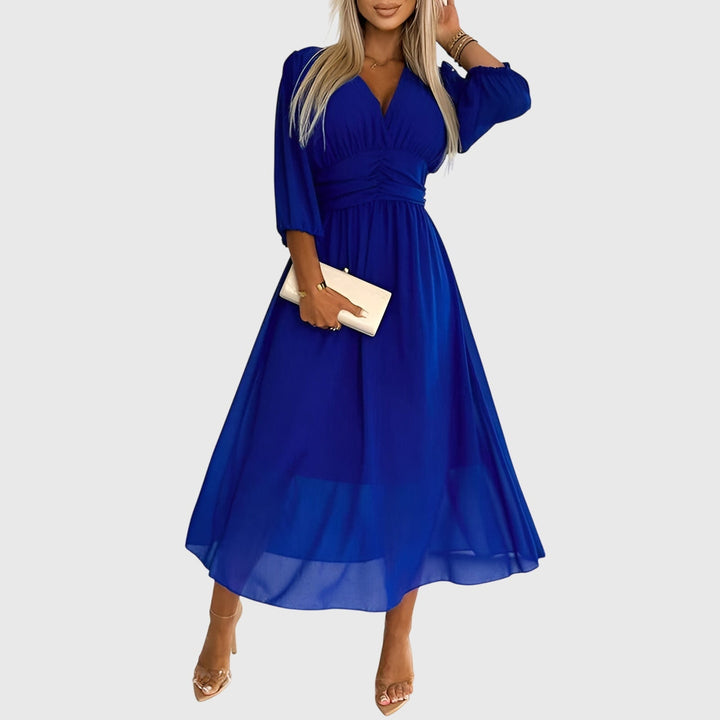 Chloe | Women's Lightweight Chiffon Dress with Draped Flattering Fit