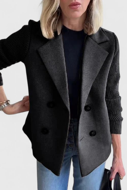Winslet | Women's Double-Breasted Tailored Blazer with Contrast Sleeves
