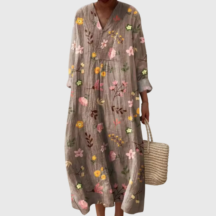 Stephanie | Women's Relaxed-Fit Geometric Print Dress with Fluid Cut