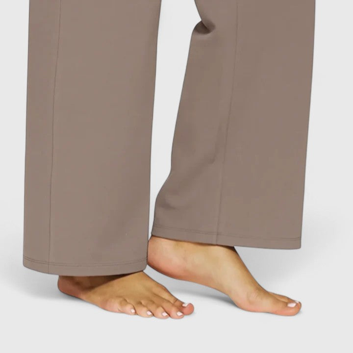 Hilary | Women's Pull-On Wide-Waistband Pants with Deep Side Pockets