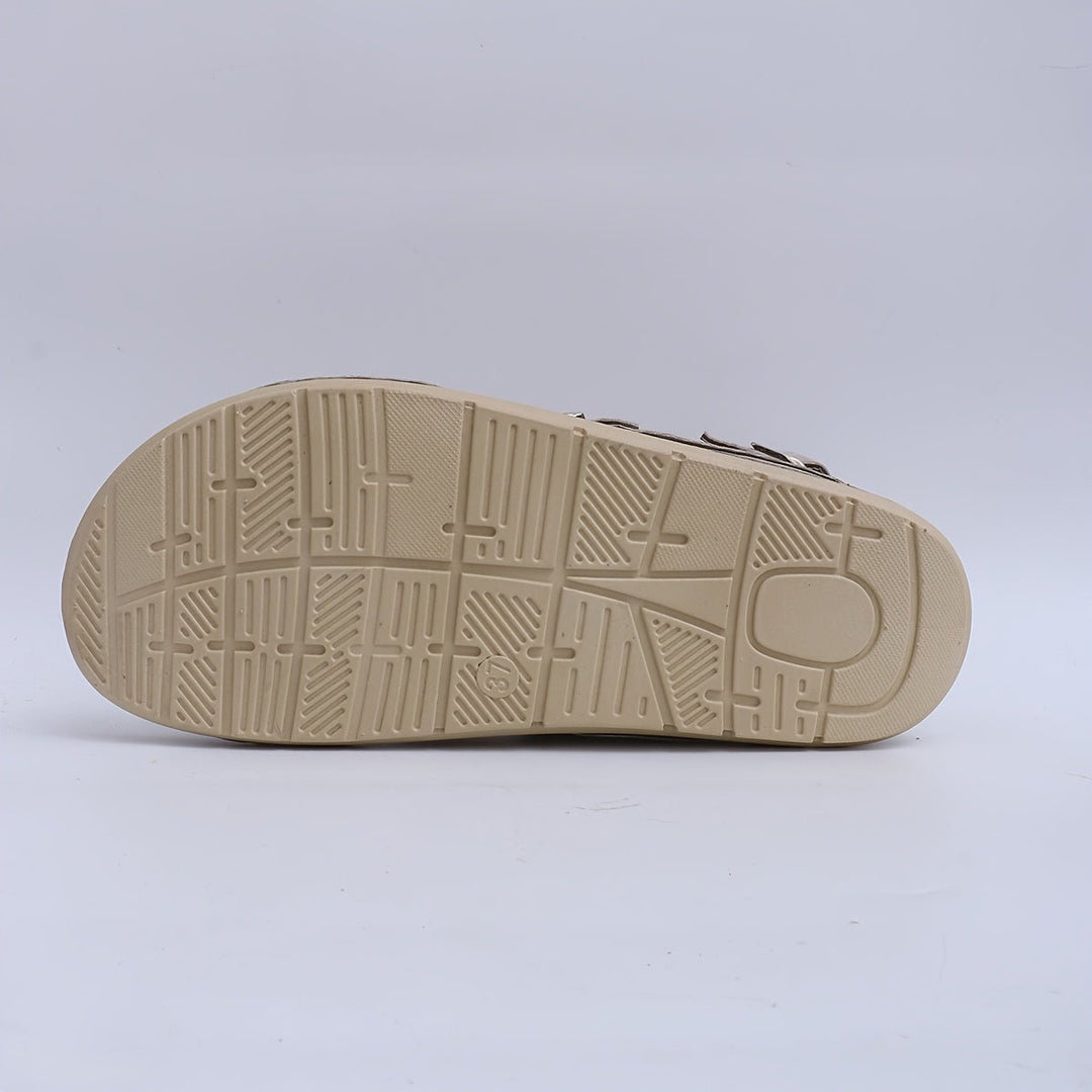 Charlotte | Women's Cushioned Cross-Strap Platform Sandals with Buckle Straps