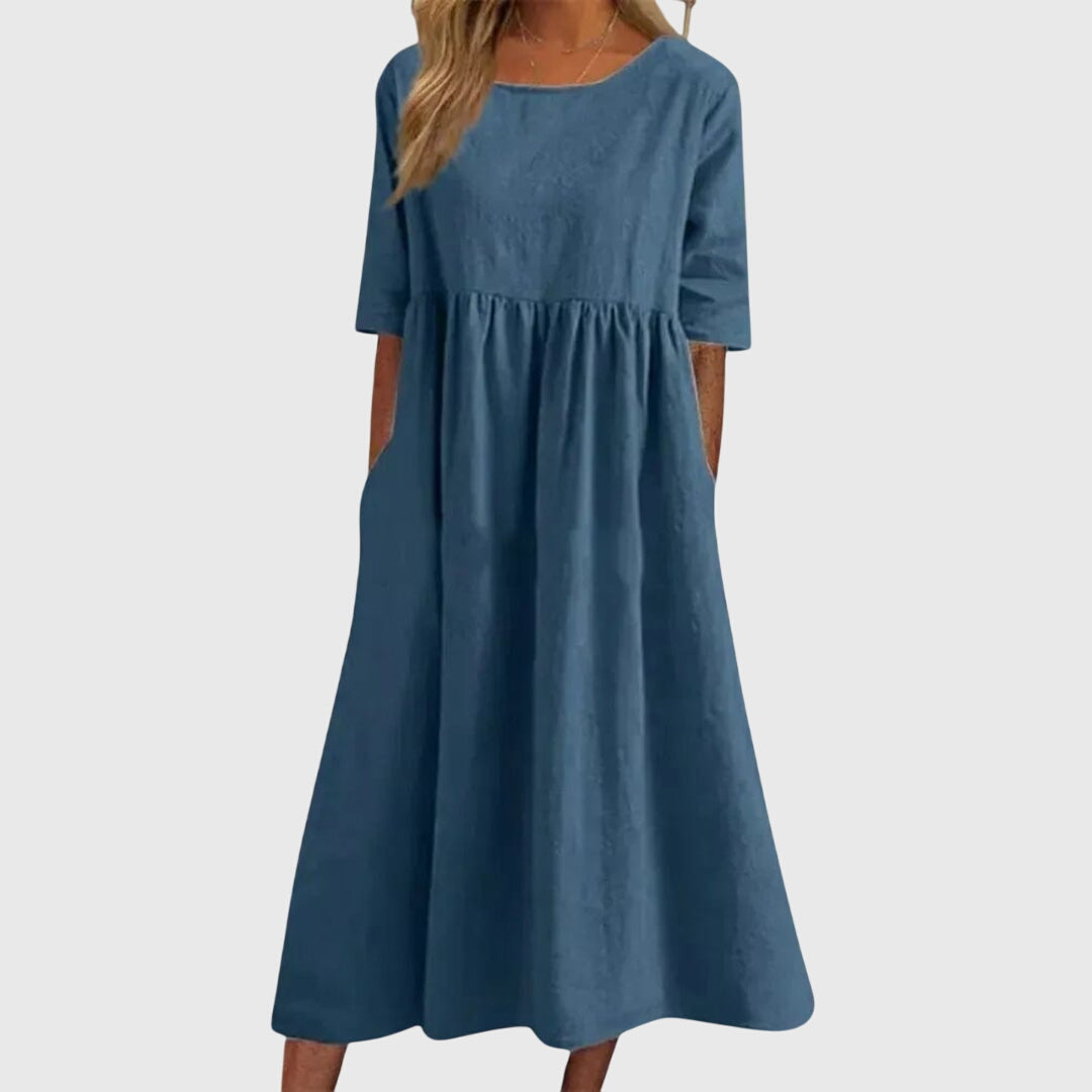 Haisley | Women's Elegant Short-Sleeved Dress with Flattering Fit