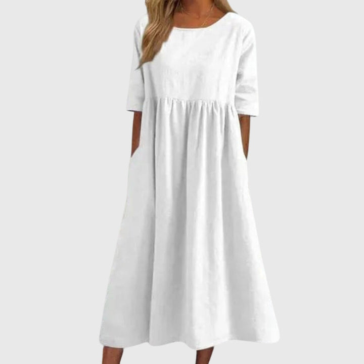 Haisley | Women's Elegant Short-Sleeved Dress with Flattering Fit