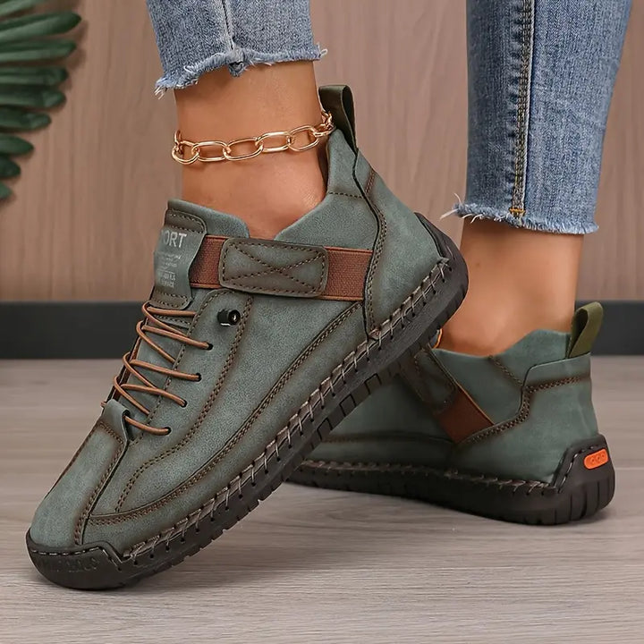 Saela | Women's Wide-Fit Orthopedic Slip-On Sneakers with Elastic Side Panels