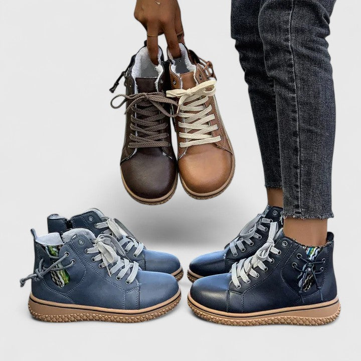 Nyrah | Women's Lace-Up Orthopedic Boots with Non-Slip Sole and Lined Interior