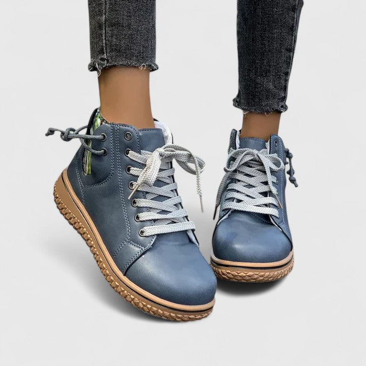 Nyrah | Women's Lace-Up Orthopedic Boots with Non-Slip Sole and Lined Interior