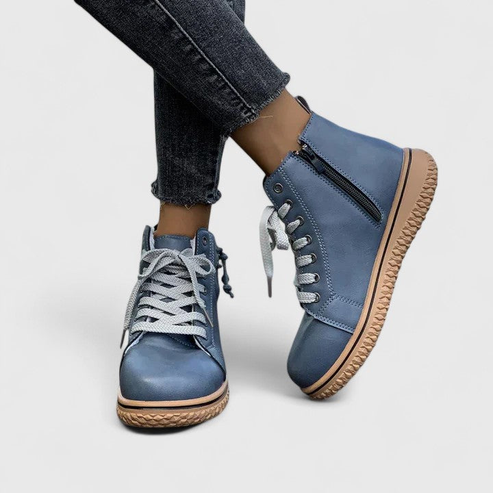 Nyrah | Women's Lace-Up Orthopedic Boots with Non-Slip Sole and Lined Interior
