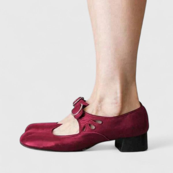 Talorienne | Women's Wide-Toe Adjustable Strap Shoes with Low Heel and Non-Slip Sole