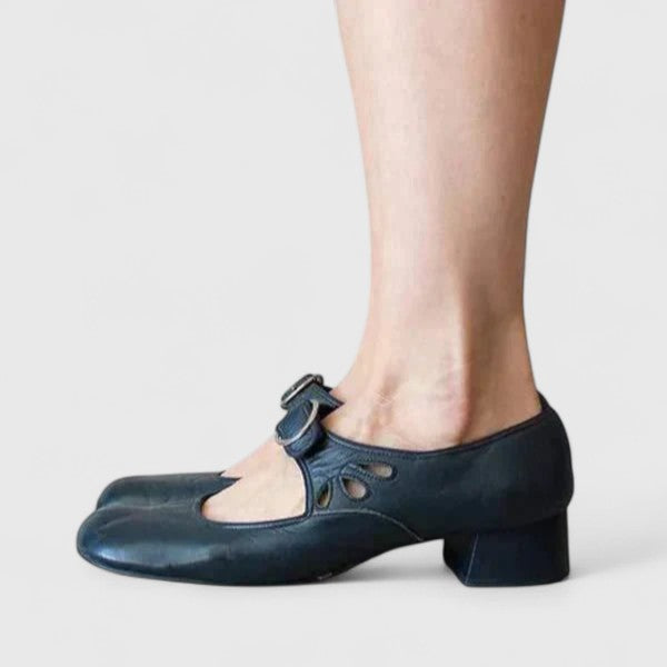 Talorienne | Women's Wide-Toe Adjustable Strap Shoes with Low Heel and Non-Slip Sole